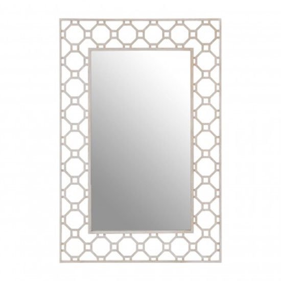 Zaria Arabesque Wall Bedroom Mirror In Antique Silver Frame