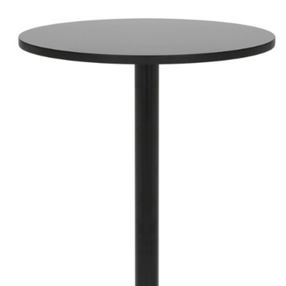 netfurniture Cimoni Noir Round Poseur Table in Black
