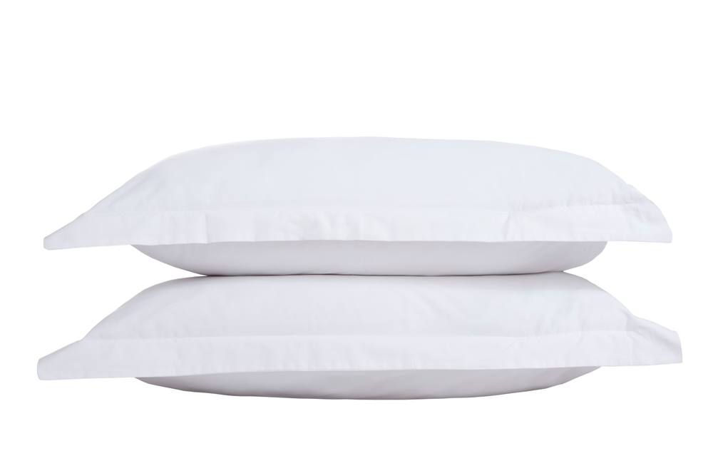 The Linen Consultancy 'TLC 5 Star Hotel Concept' 250TC Cotton Percale Oxford Pillowcase Pair in White
