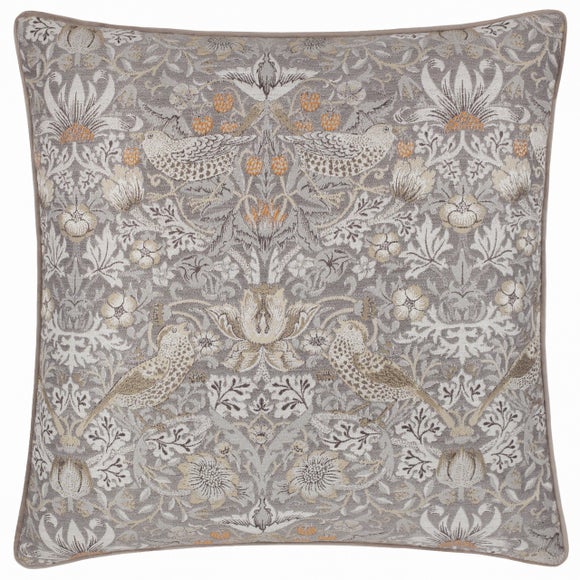 Morris & Co. Strawberry Thief Jacquard Square Cushion 3