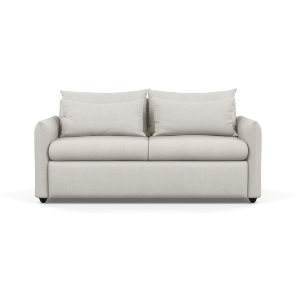 Heal's Pillow Sofa Bed Capelo Linen-Cotton Sea Salt Black Feet