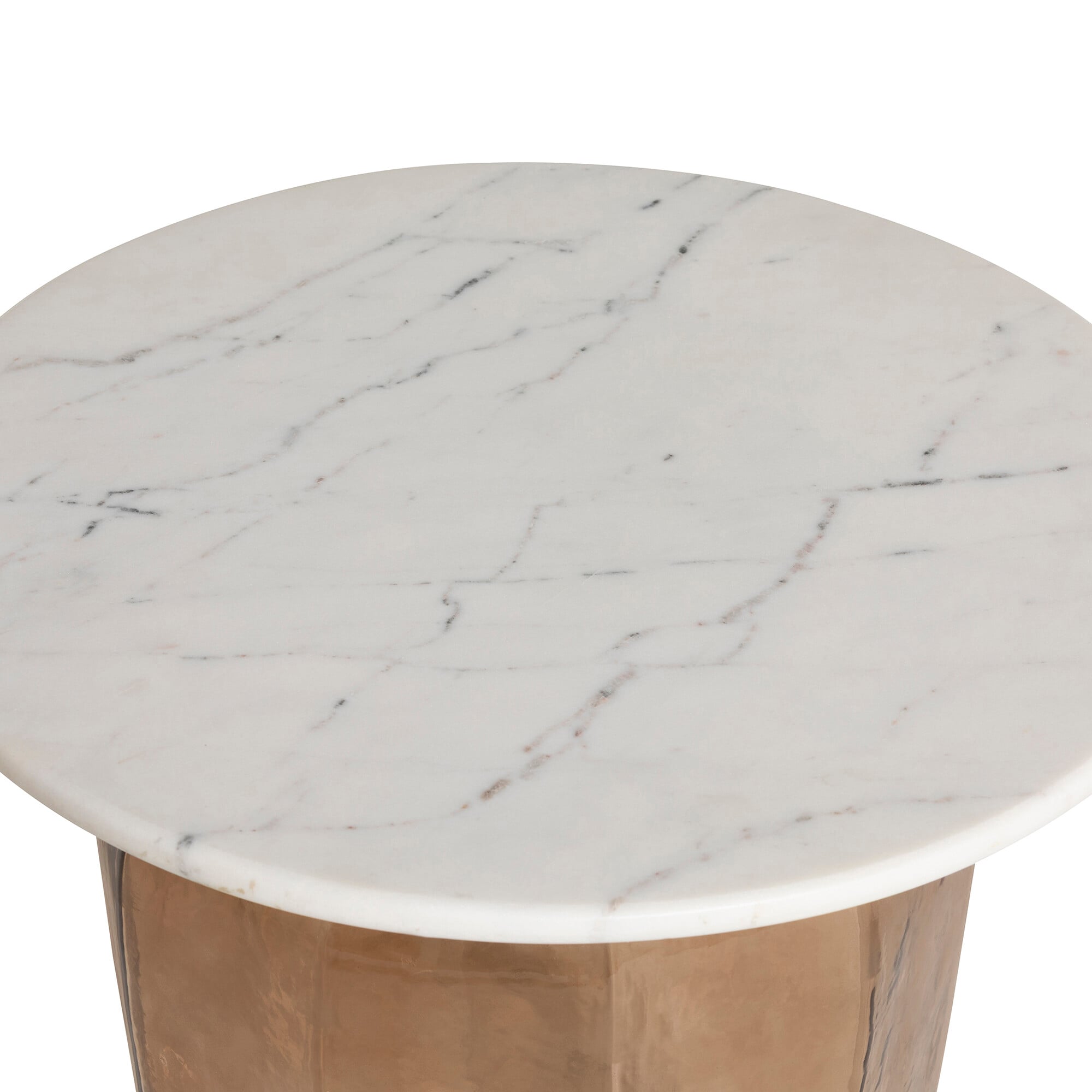Rossi Large Coffee Table 48.3x48.3x47 cm, Round, White Glass | Barker & Stonehouse 5