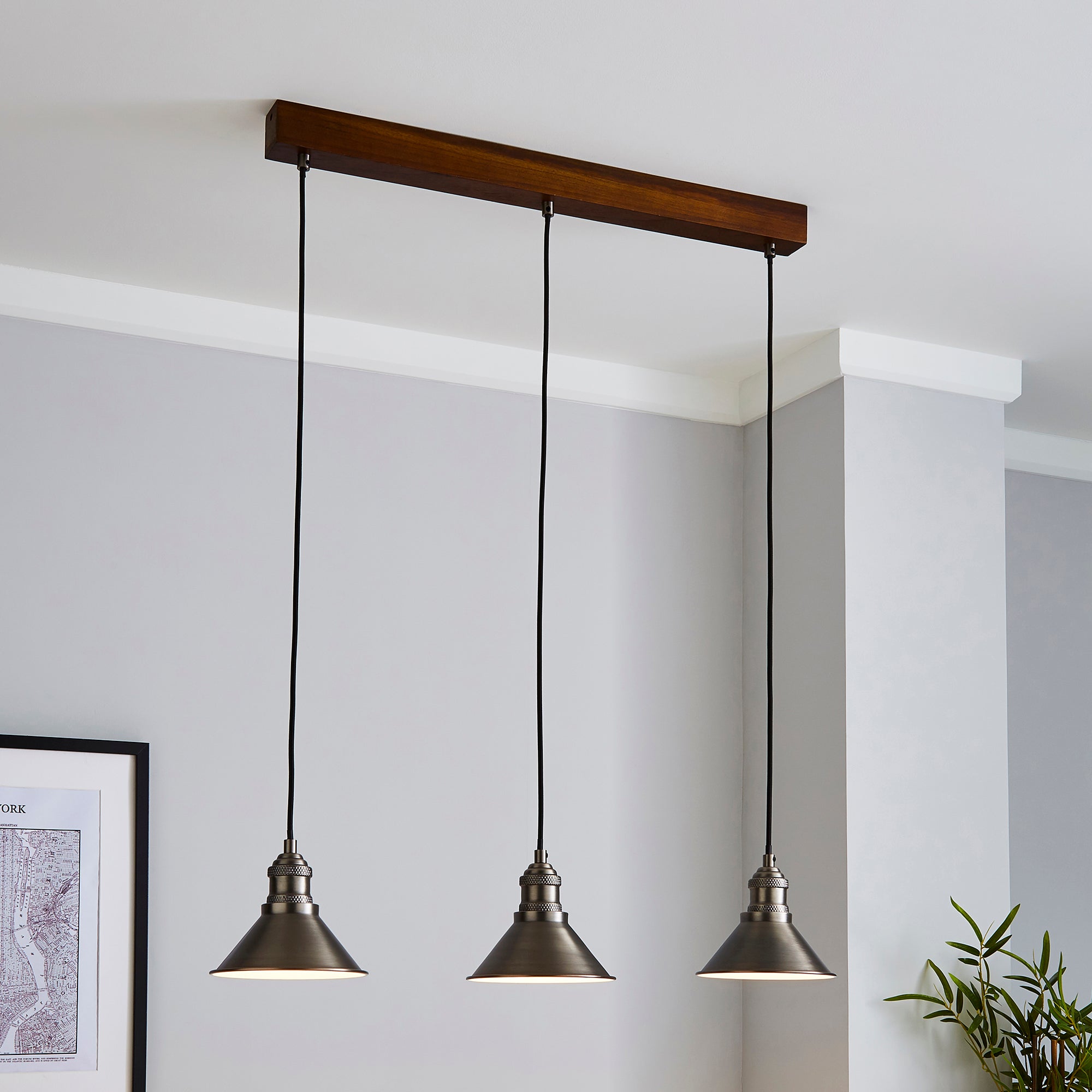 Ellis 3 Light Mesh Ceiling Fitting Black Grey