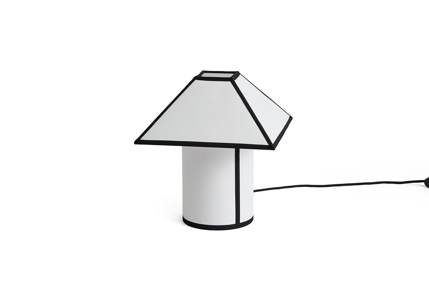 HAY Ava Pyramid Table Lamp White/Black Small
