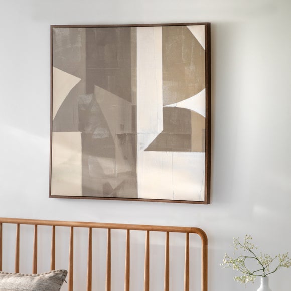 Cedar & Sage Cemento Abstract Framed Canvas