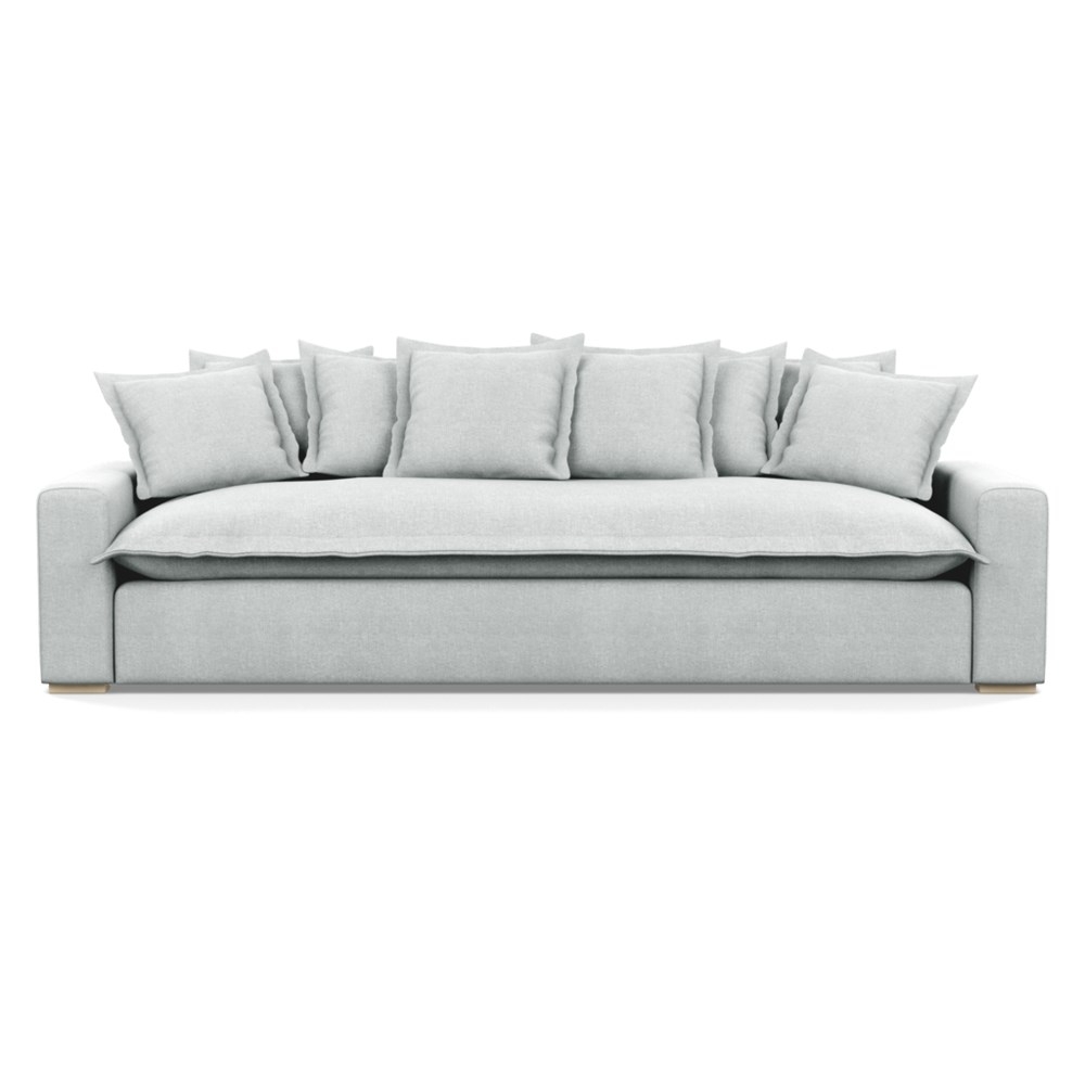 Heal's Brompton 5 Seater Sofa Broad Weave Tin Natural Feet