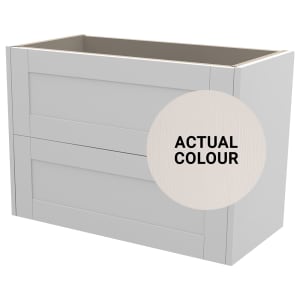 Duarti By Calypso Highwood 800mm Slimline 2 Drawer Wall Hung Vanity Unit - Taupe