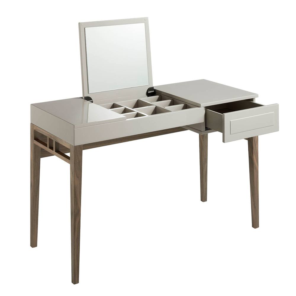 Angel Cerda Grey MDF Dressing Table with Mirror & Drawer