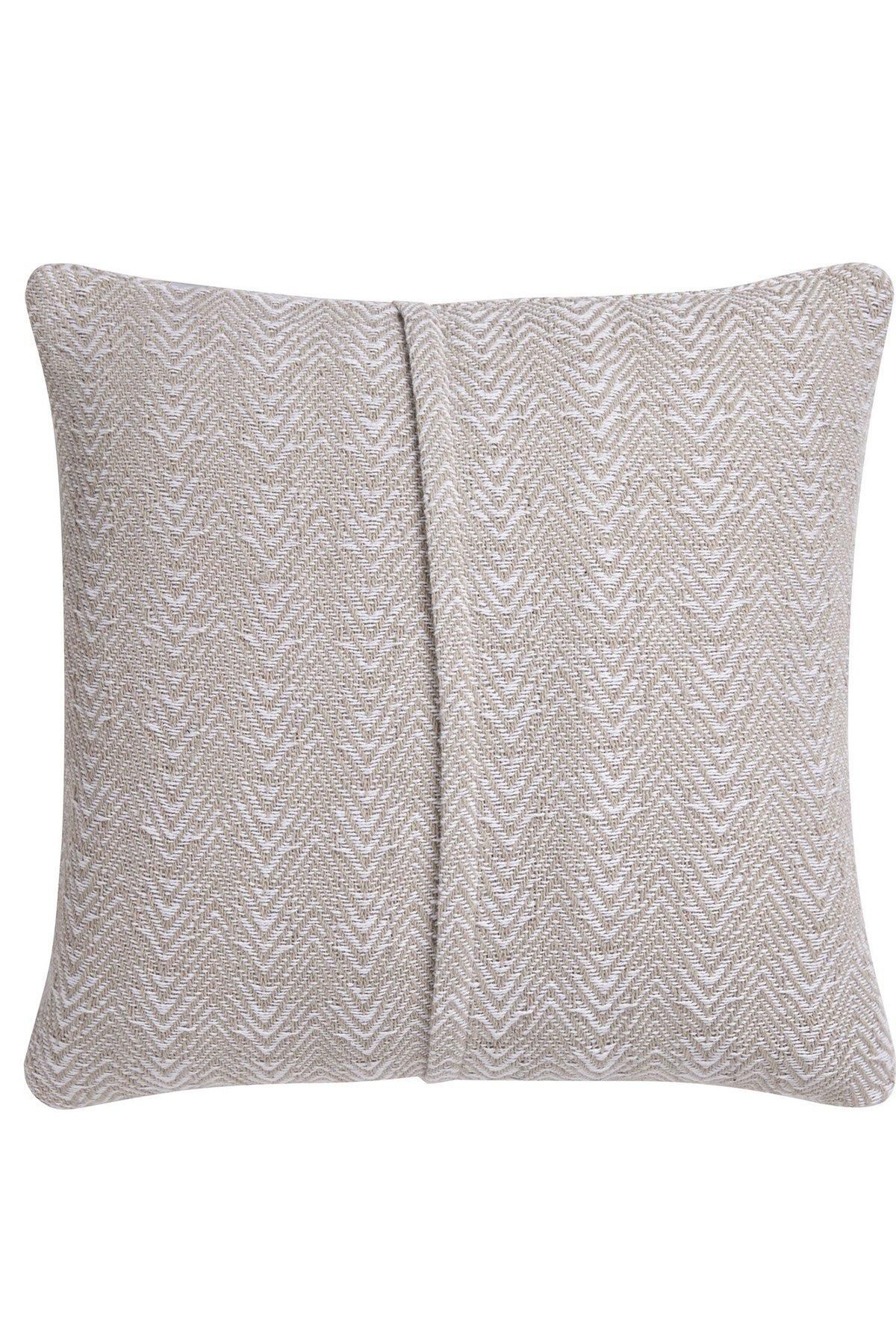 Appletree 'Herringbone' Filled Cushion 100% Cotton With Textured Weave in Natural 2