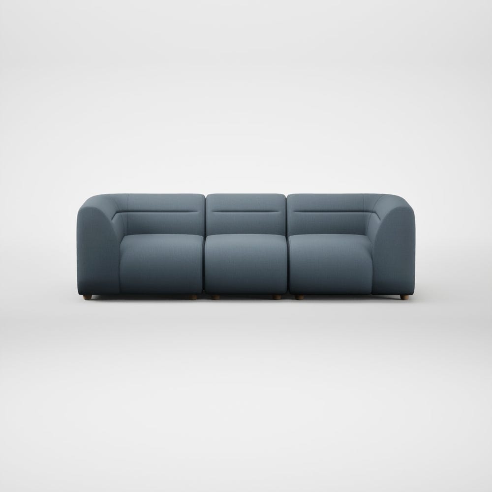 Heal's Lilli 3 Seater Sofa Smart Cotton Linen Celestial Natural Feet 2