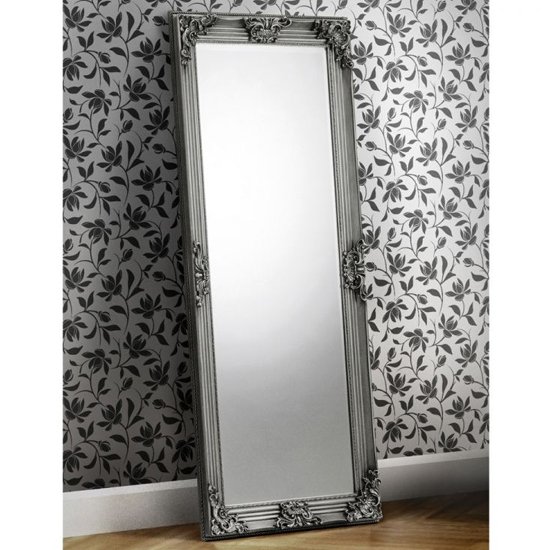 Rococo Lean to Dressing Mirror In Pewter
