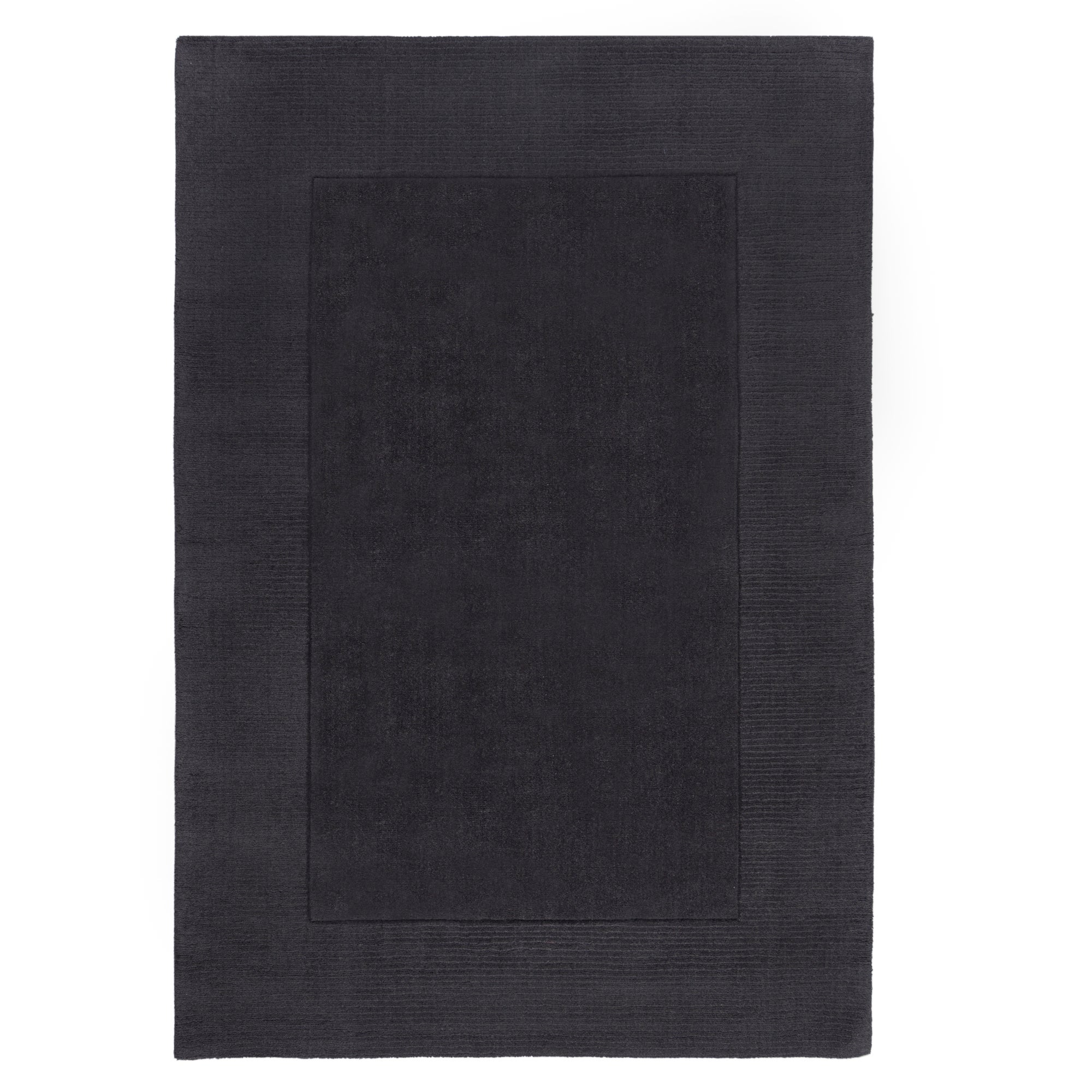 Boston Wool Border Rug Grey