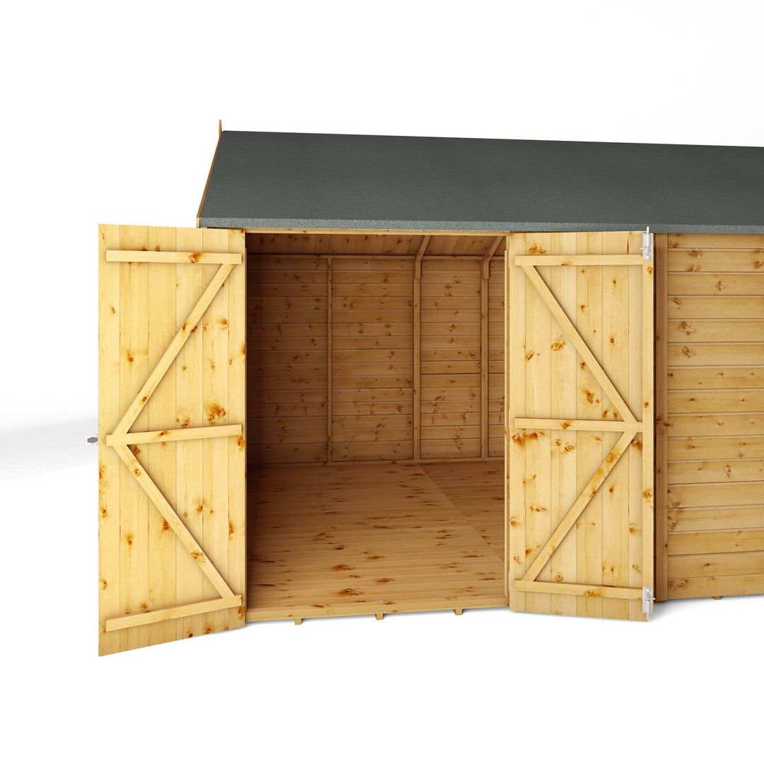 Mercia Premium Shiplap Reverse Apex Workshop - L322.7 x W546.6 x H252.4 cm in Brown 5