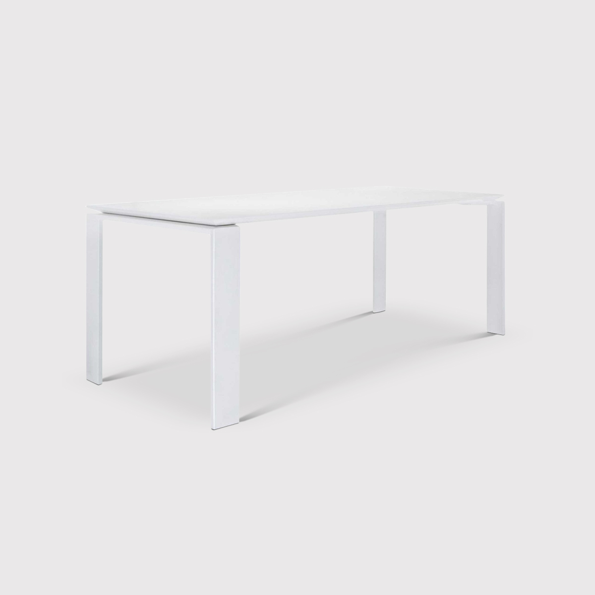 Kartell Four Dining Table 190X79, White Metal | W190cm | Barker & Stonehouse