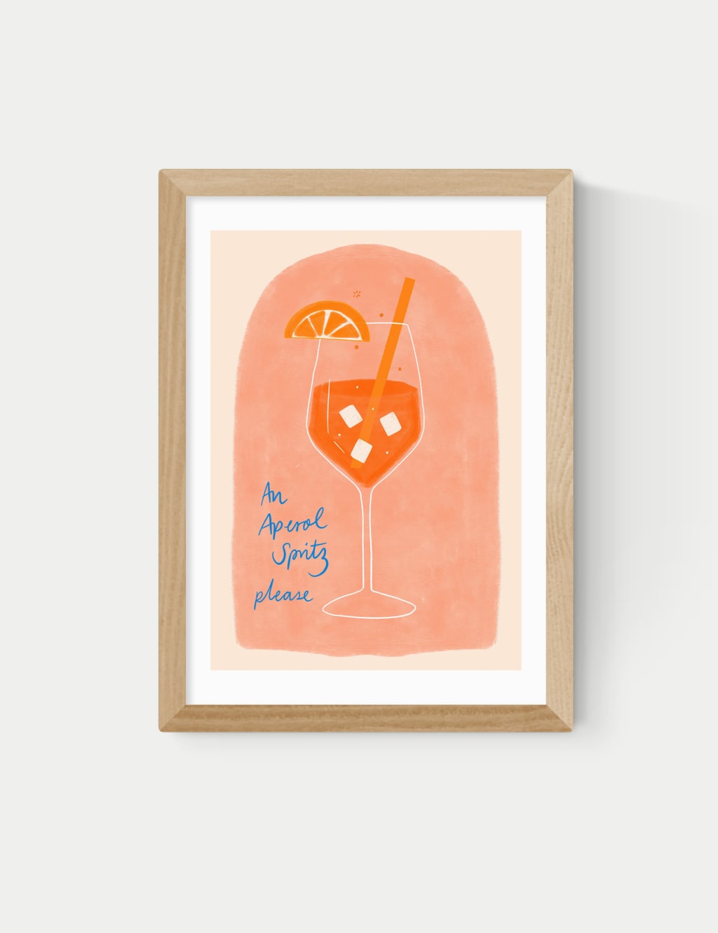 East End Prints Aperol Framed Art Natural