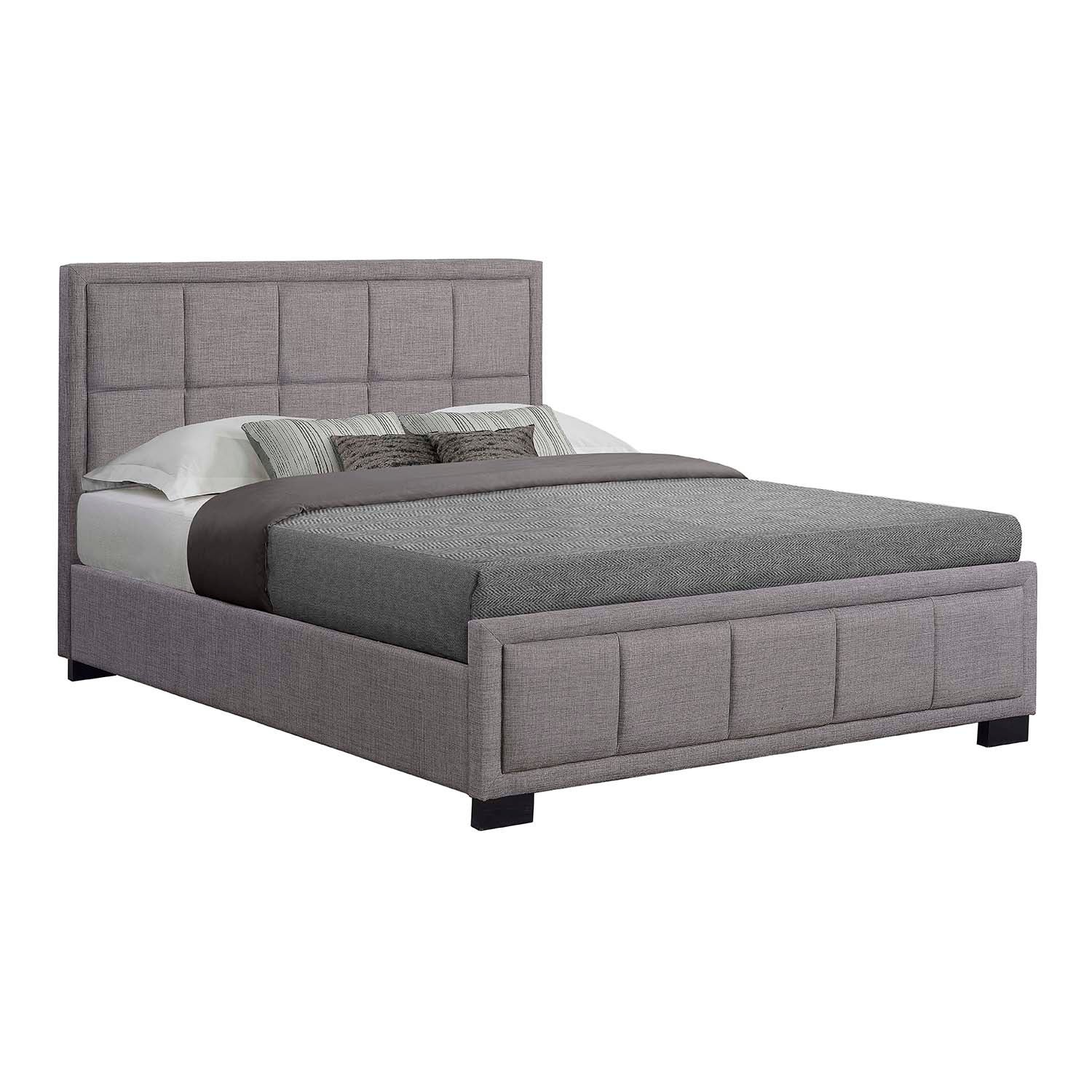 Hannover Small Double Grey Fabric Bed Frame Grey