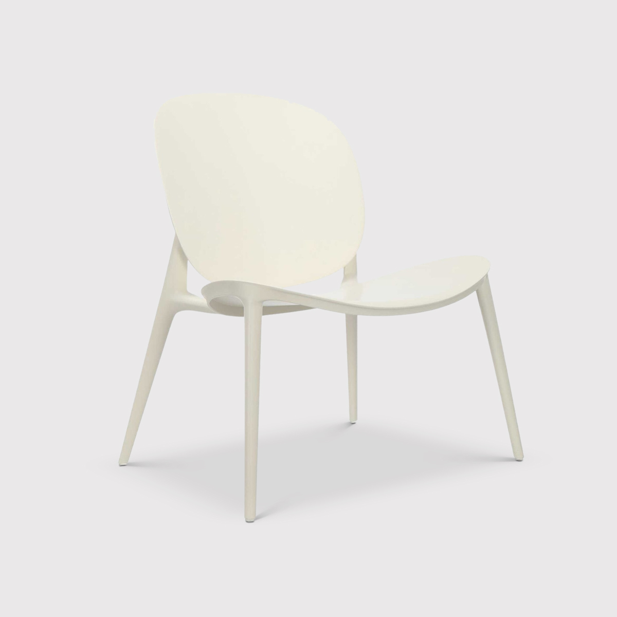 Kartell Be Bop Lounge Chair, White Plastic | Barker & Stonehouse
