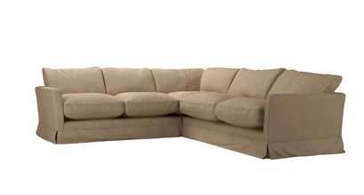 Otto Asym. Crn: LHF 2 Seat w RHF 2.5 Seat in Flax Pure Belgian Linen - sofa.com