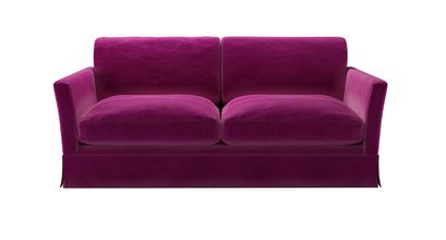 Otto 2.5 Seat Sofa Bed in Peony Cotton Matt Velvet - sofa.com