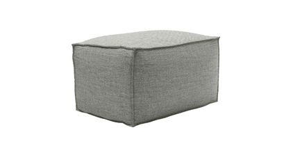 Isaac Small Rectangular Footstool in Grey Marl Highland Tweed