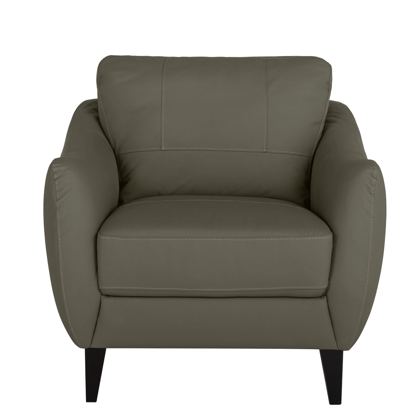 Argos Home Flynn Leather Mix Armchair - Grey