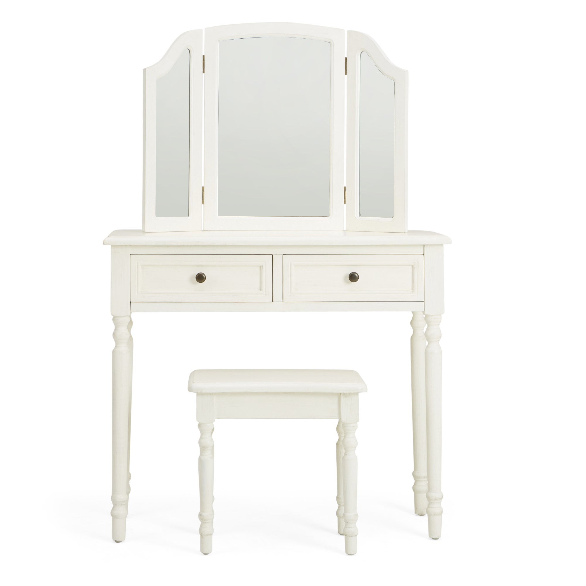 Lucy Cane Cream Dressing Table Set White
