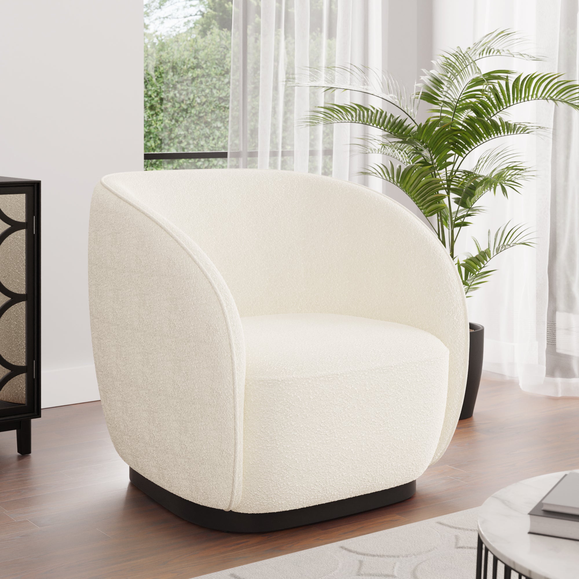 Arlo Boucle Chair Ivory