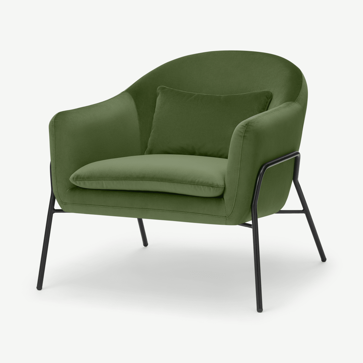 Irma Accent Armchair, Meadow Green Velvet