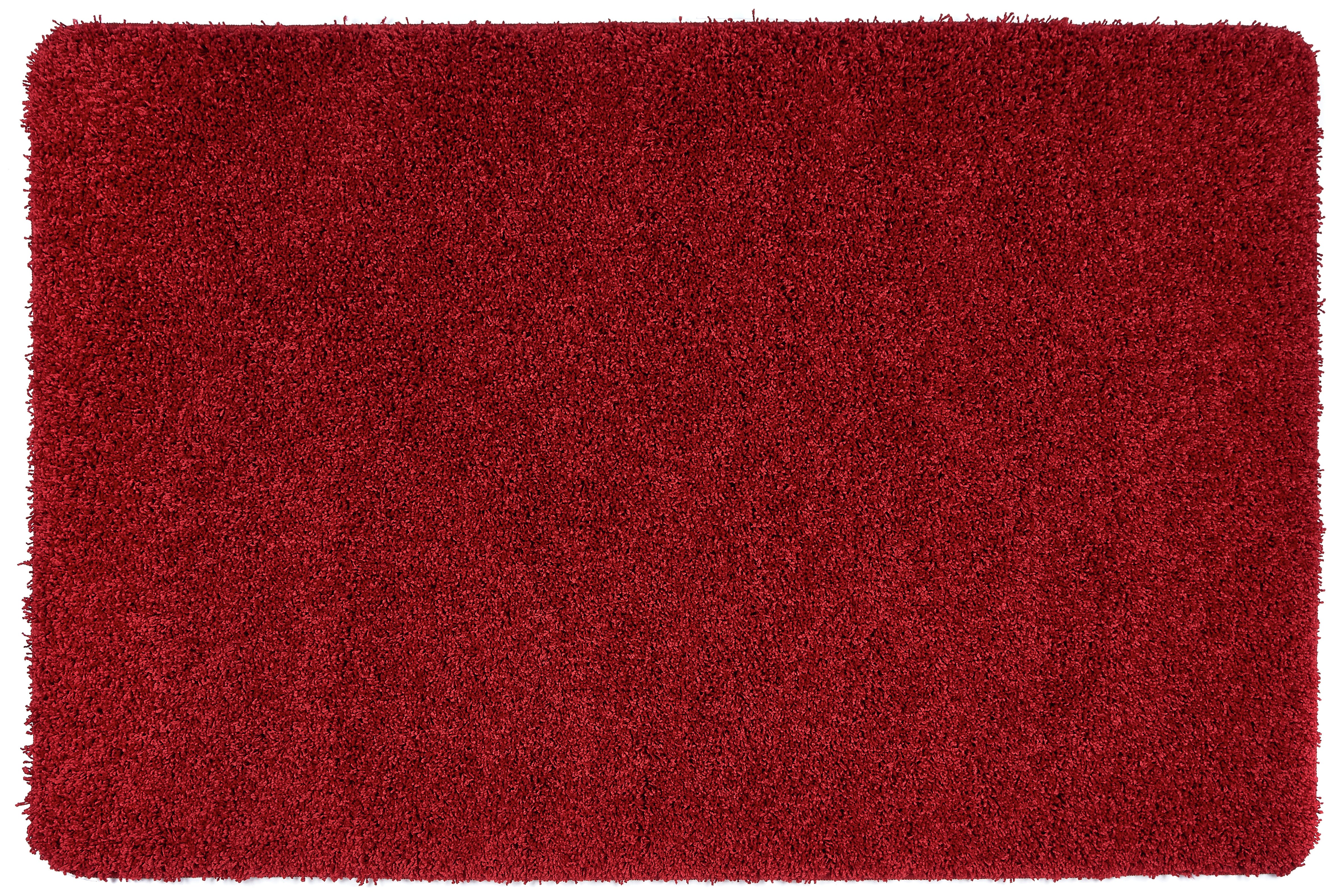 Buddy Plain Shaggy Mat  Rug - 100x60cm - Red