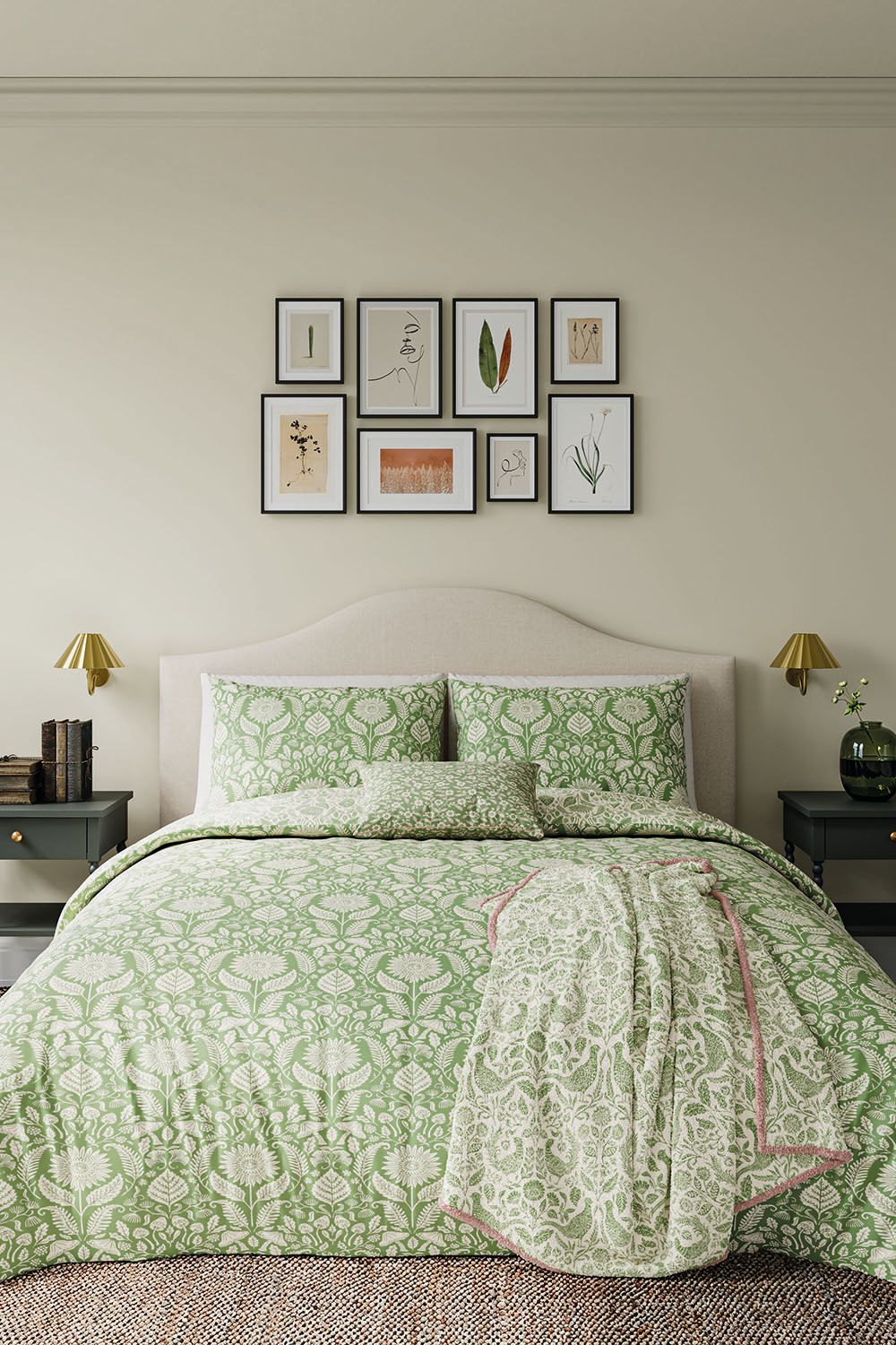 Helena Springfield 'Sunflowers' Cotton Duvet Cover Set in Green