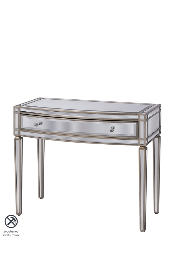Antoinette Toughened Mirror One drawer Console Table