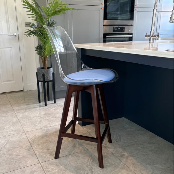 Fusion Living Soho Clear Plastic Bar Stool