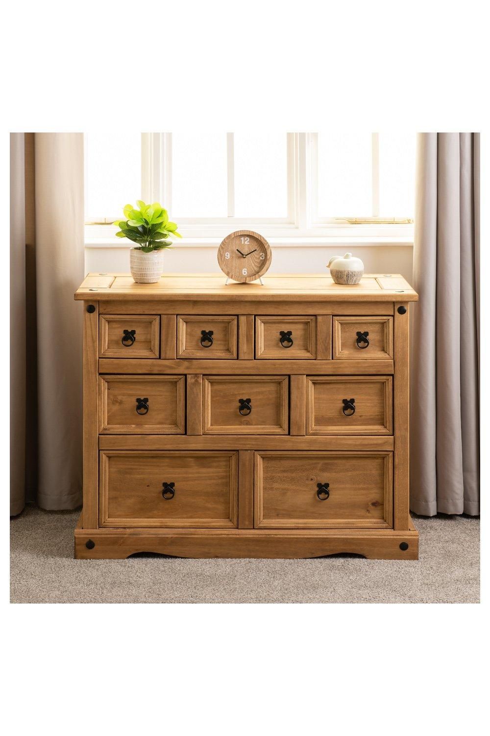 Seconique Corona 4+3+2 Drawer Merchant Chest in Natural