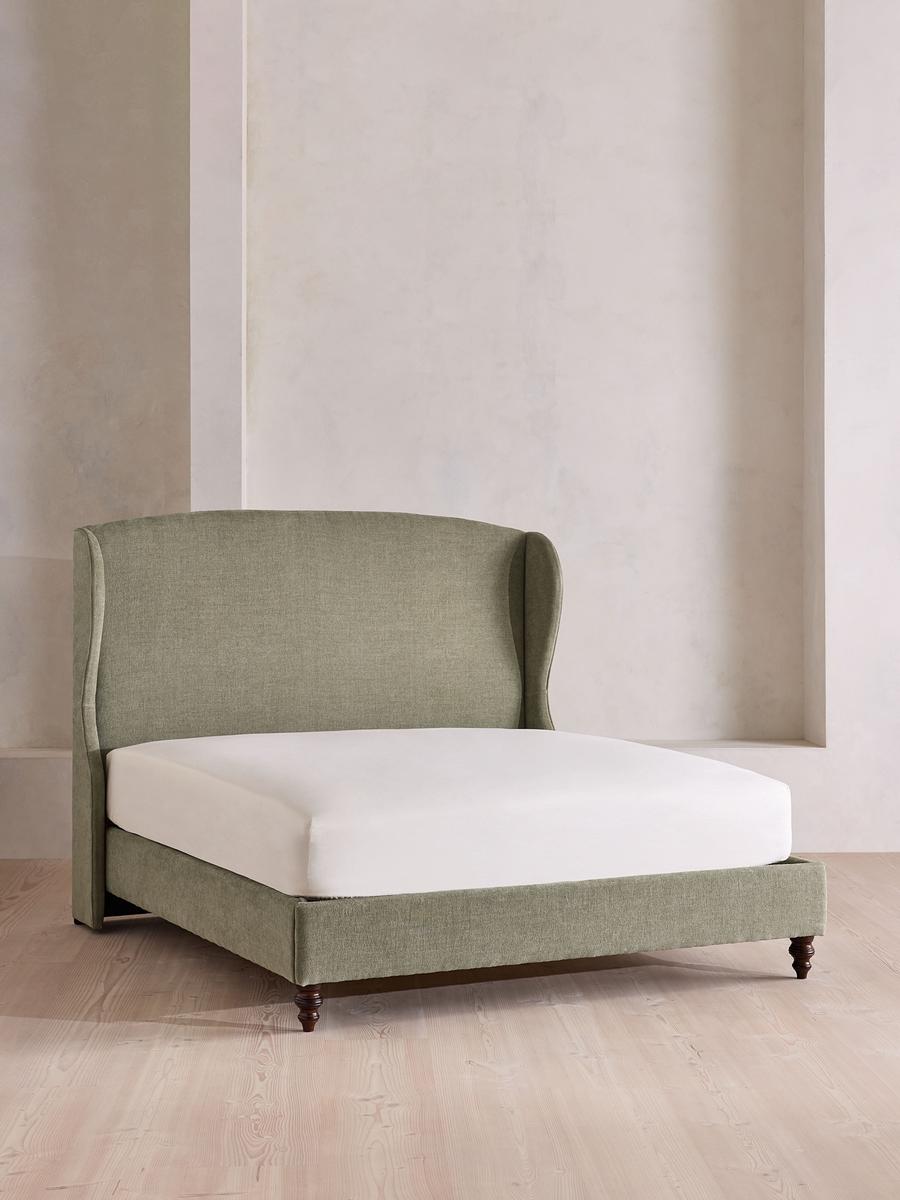 Rivas Bed, Super King, Linen Chenille, Sage