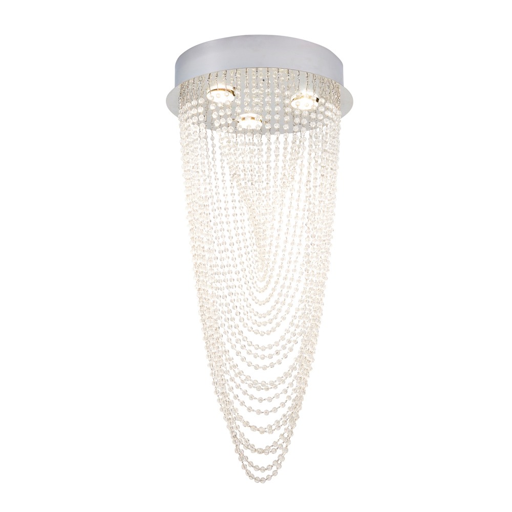 Valerie 3 Light Ceiling Light, Chrome