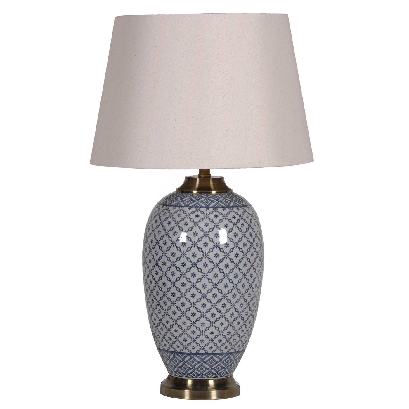 Lattice Table Lamp, Blue