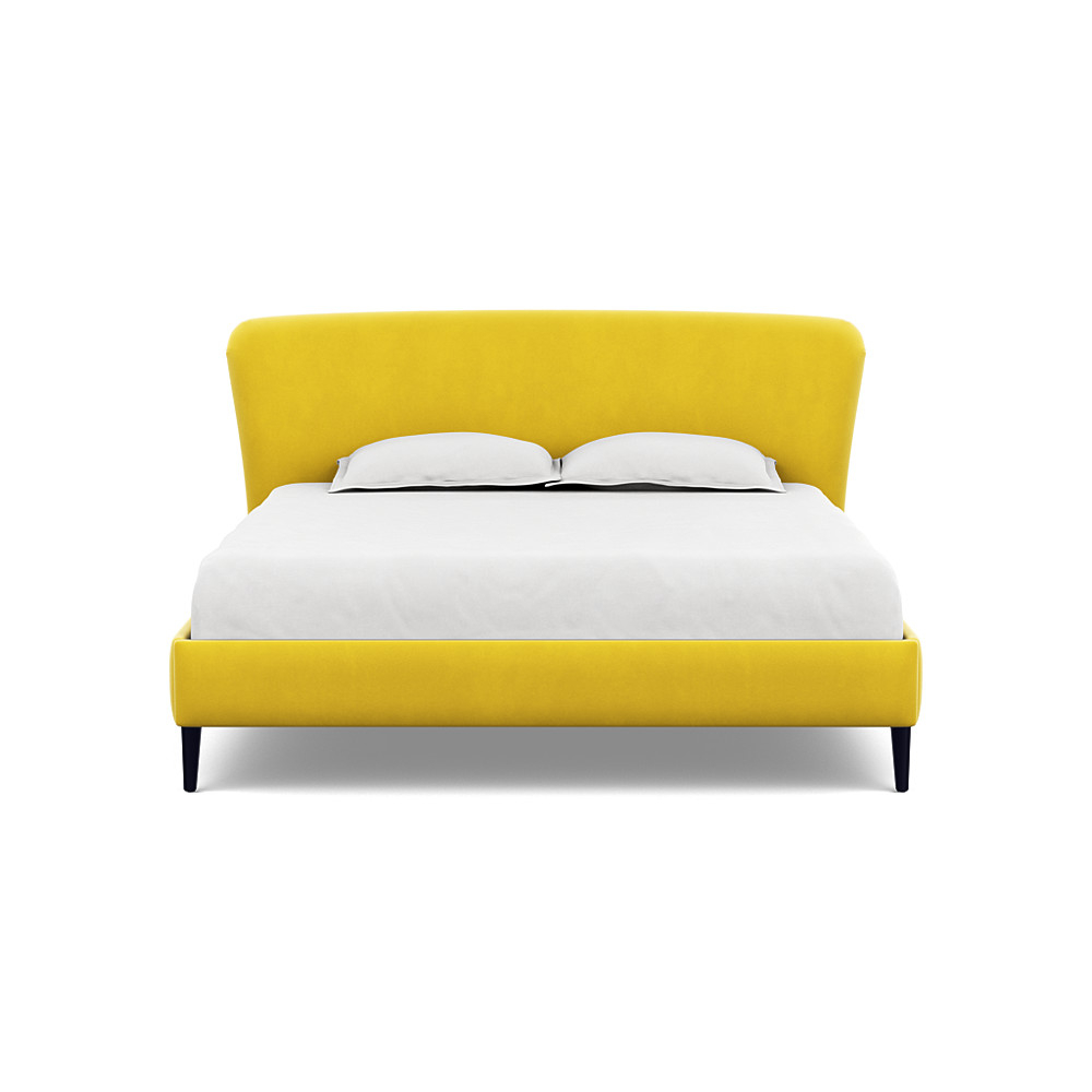 Heal's Darcey Bed Super King Varese Velvet Alchemilla Black Feet