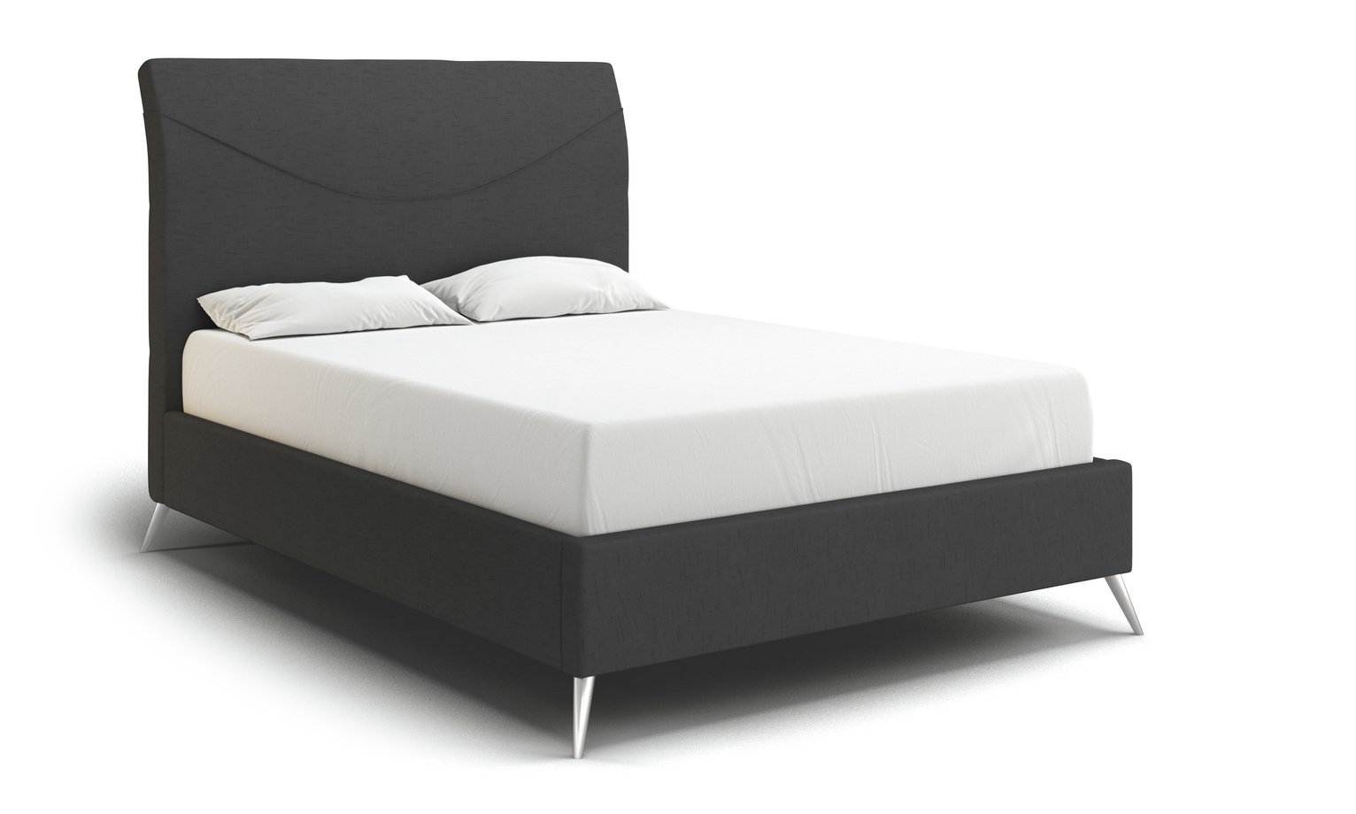 MiBed Seattle Wool Double Bed Frame - Charcoal