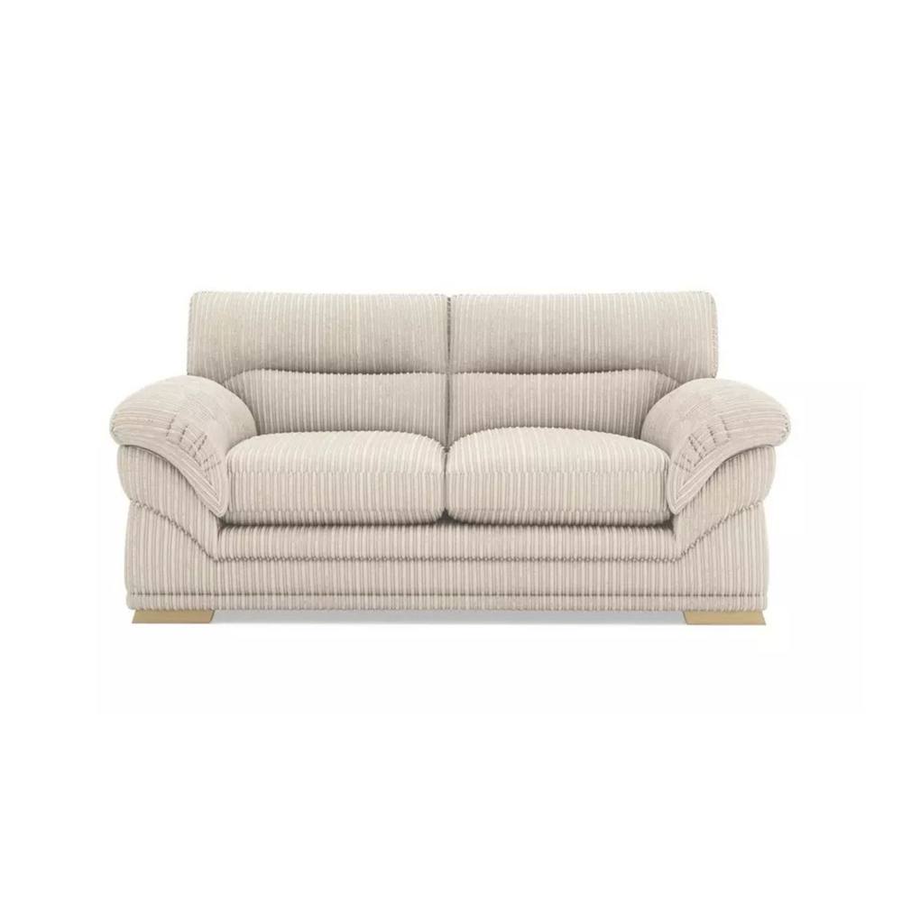 Bliss Furniture Amalfi 2 Seater Claude Sofa Modern Plush Fabric in Cream