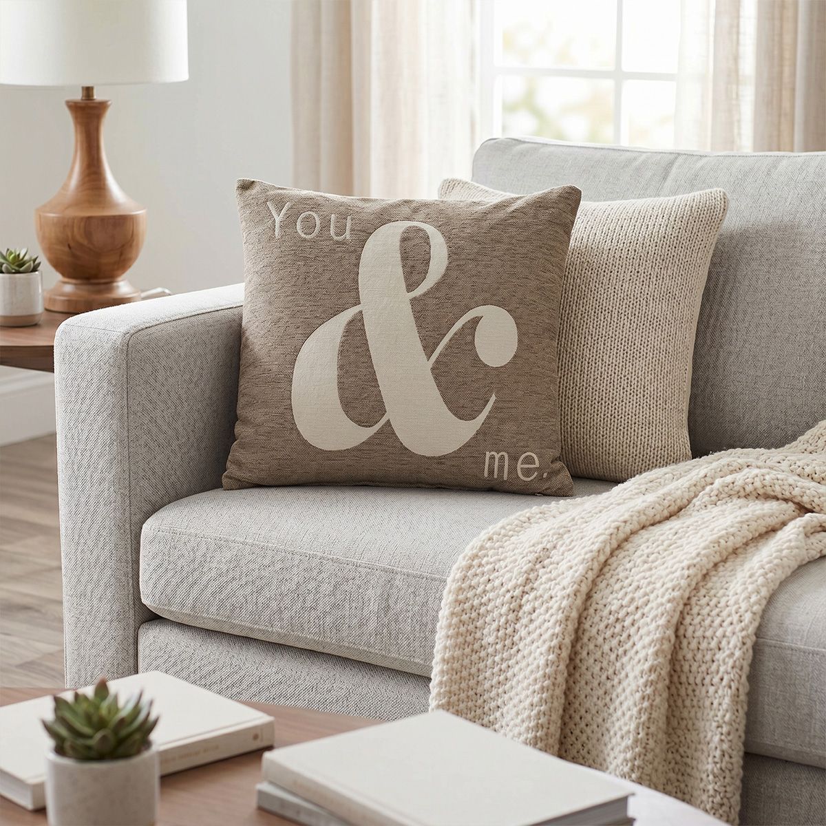 Orsina You & Me Words Cushion in Natural