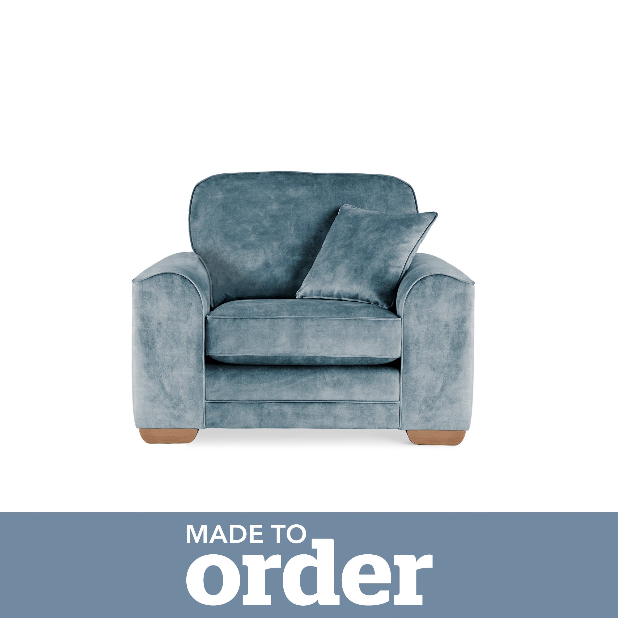 Morello Armchair Slub Velvet Blue