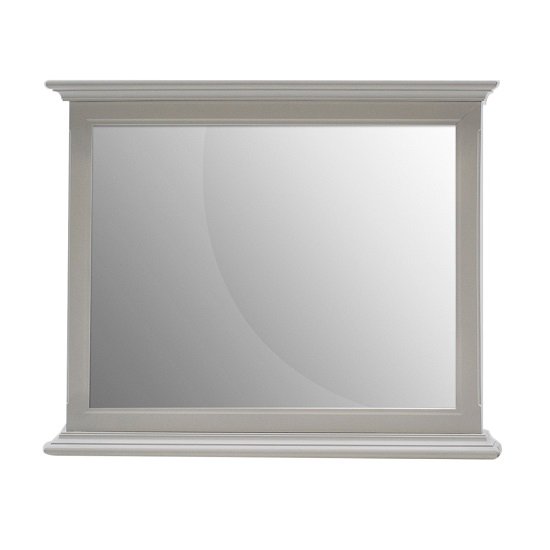 Boody Wooden Bedroom Mirror In Grey Pained Finish