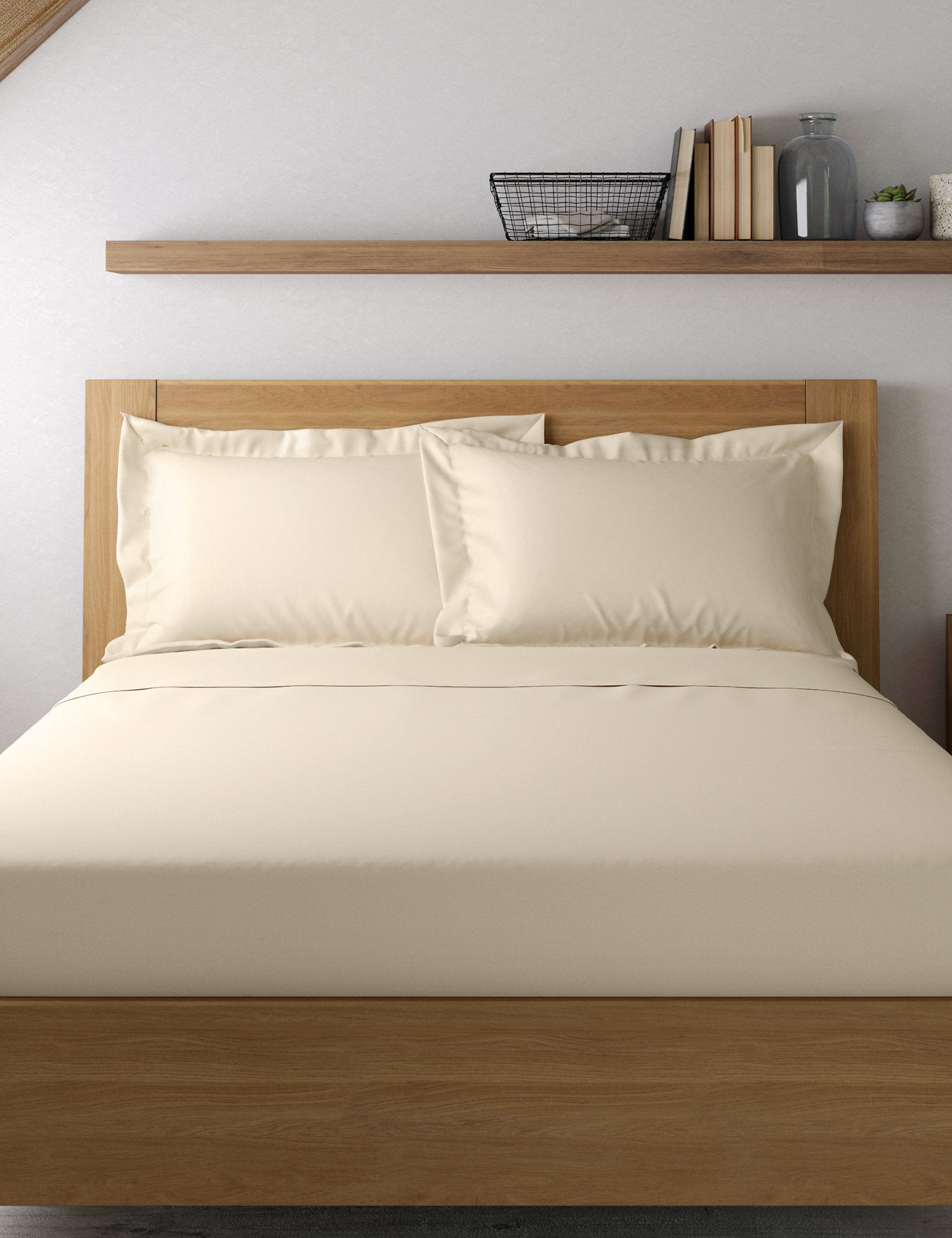 M&S Egyptian Cotton 400 Thread Count Sateen Oxford Pillowcase