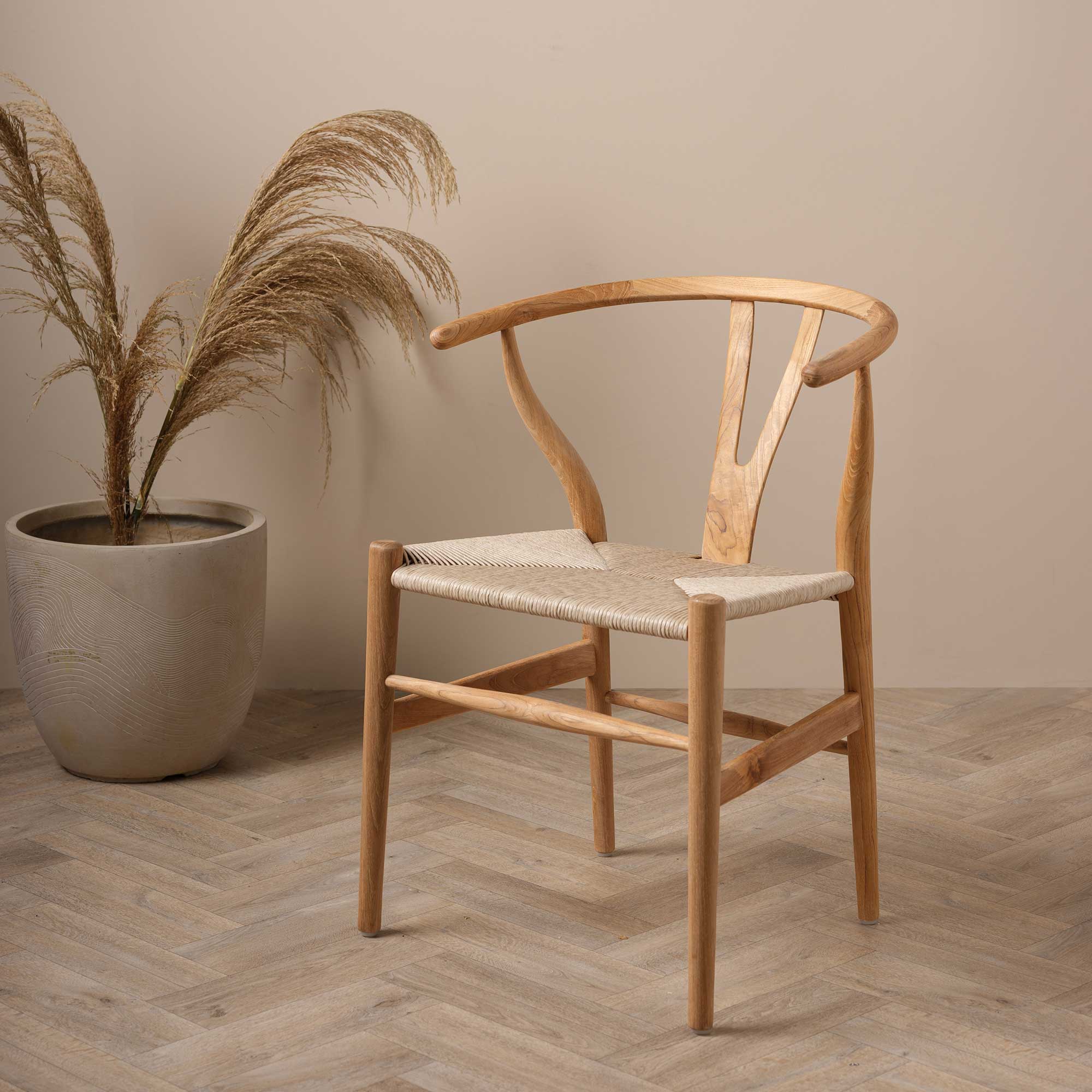 Grenada Y Dining Chair, Neutral Wood | Barker & Stonehouse
