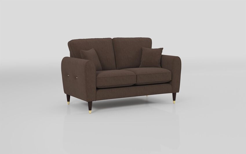 Brown Fabric Newsham 2 Seater Sofa Standard Back