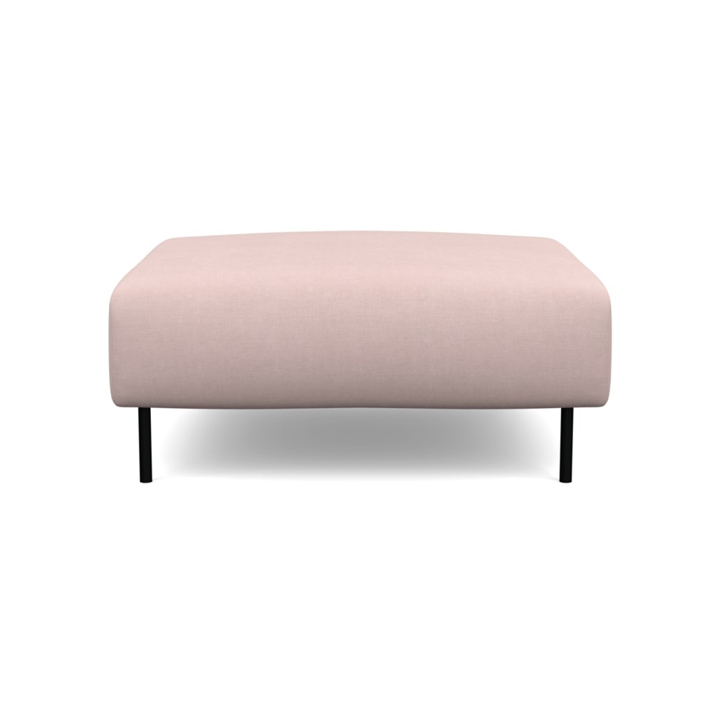 Heal's Luna Ottoman Siena Cotton Dusky Pink Black Feet