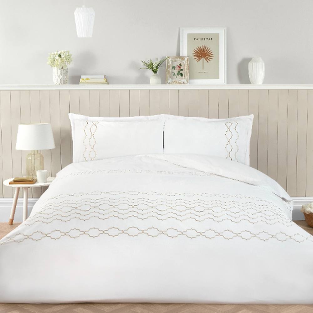 Rapport Home Modena Geo Polycotton Duvet Cover Set with Pillowcase