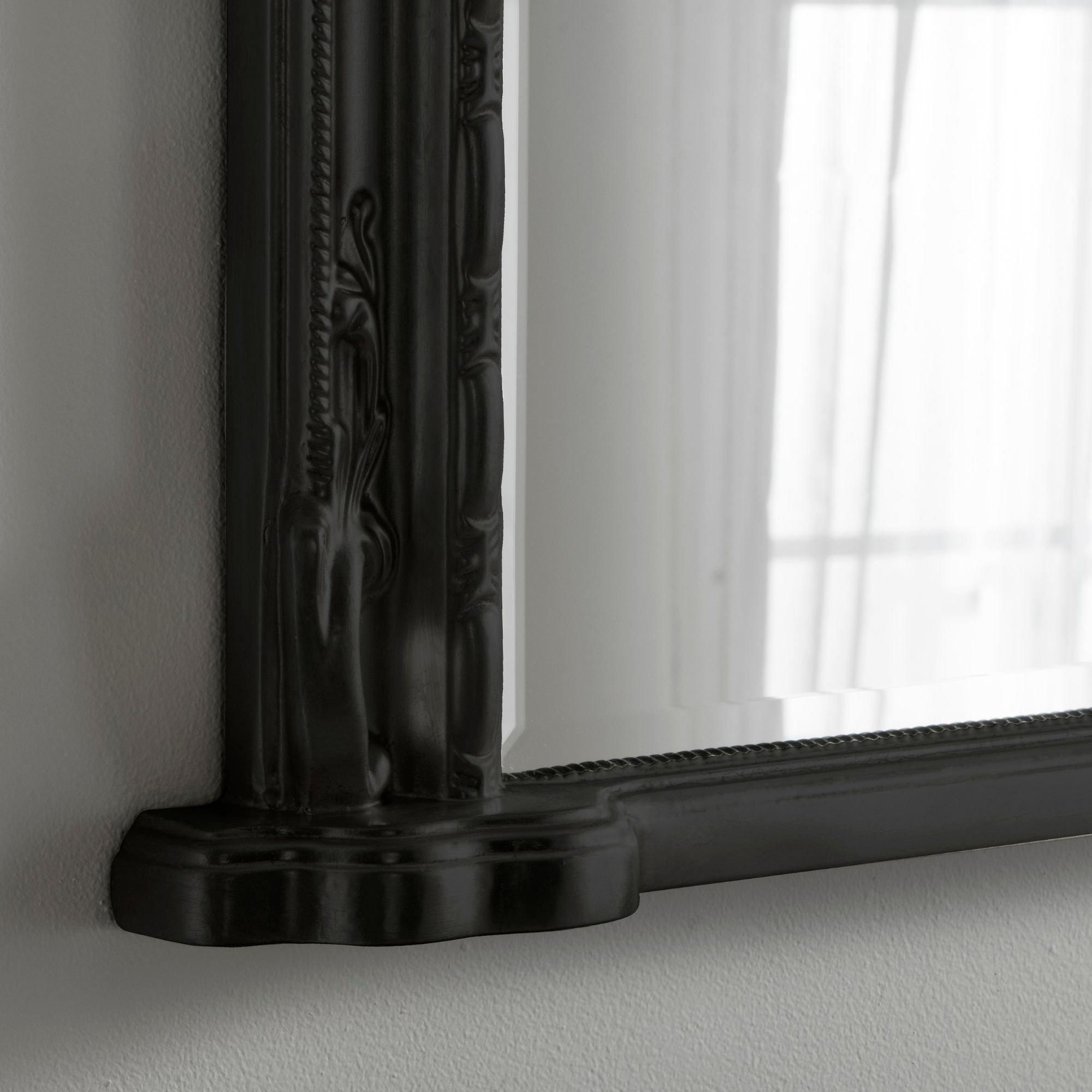 Yearn Mirrors Overmantle Mirror Arched 127(w) x 89cm(h) Victorian Mirror in Black 3