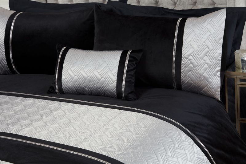 Rapport Home Capri Boudoir Polyester Filled Cushion (50x30 cm) in Silver