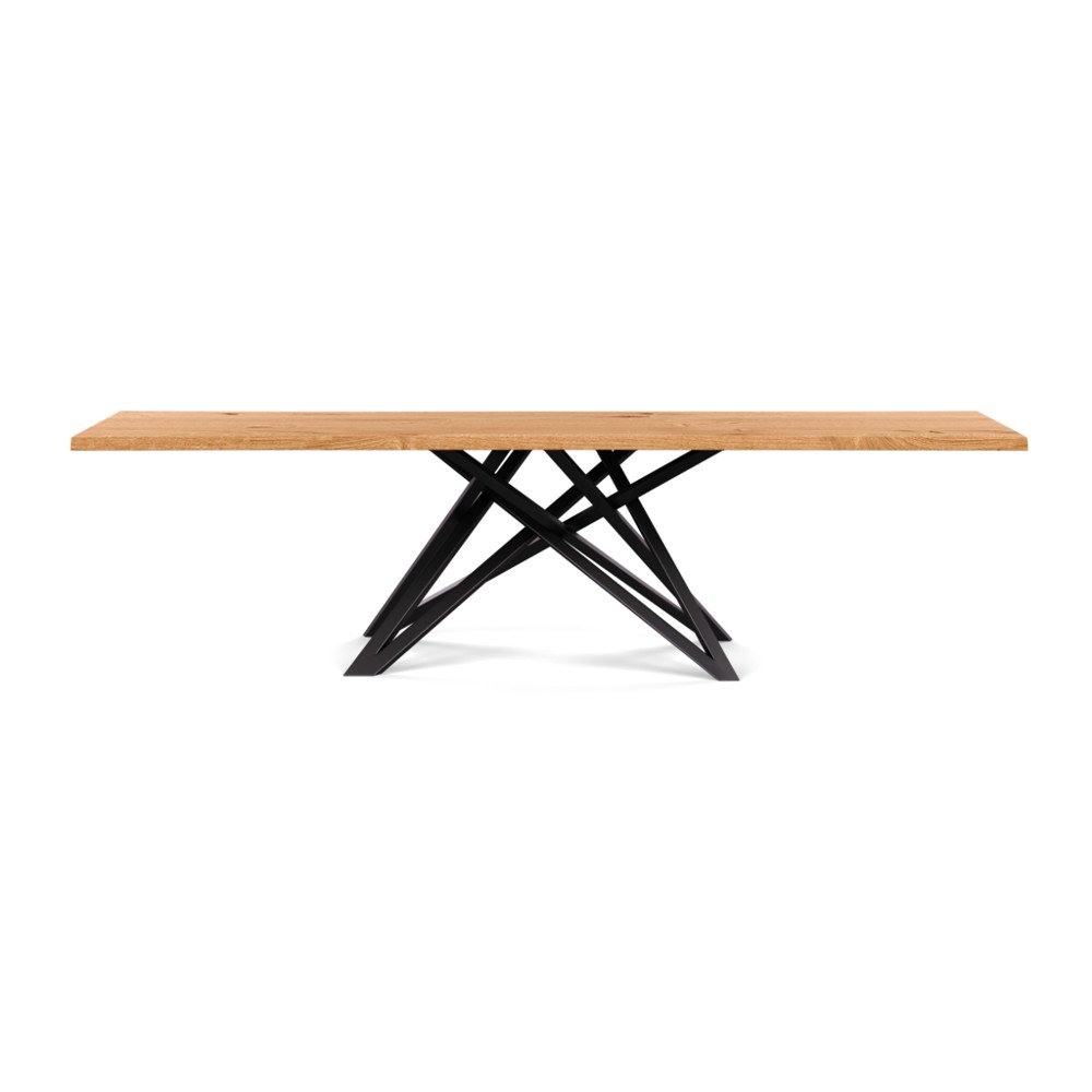 Heal's Vienna Dining Table 280x90cm Natural Oiled Oak Natural Edge Not Filled